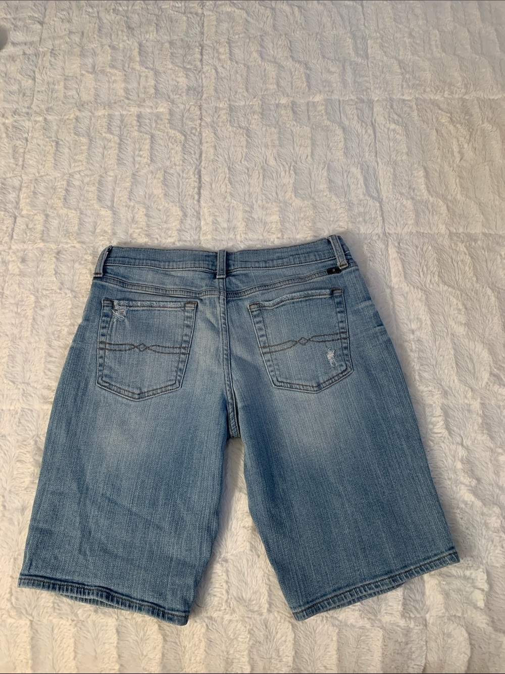 Lucky Brand Light Wash Distressed Denim Bermuda Shorts - Picture 5 of 9